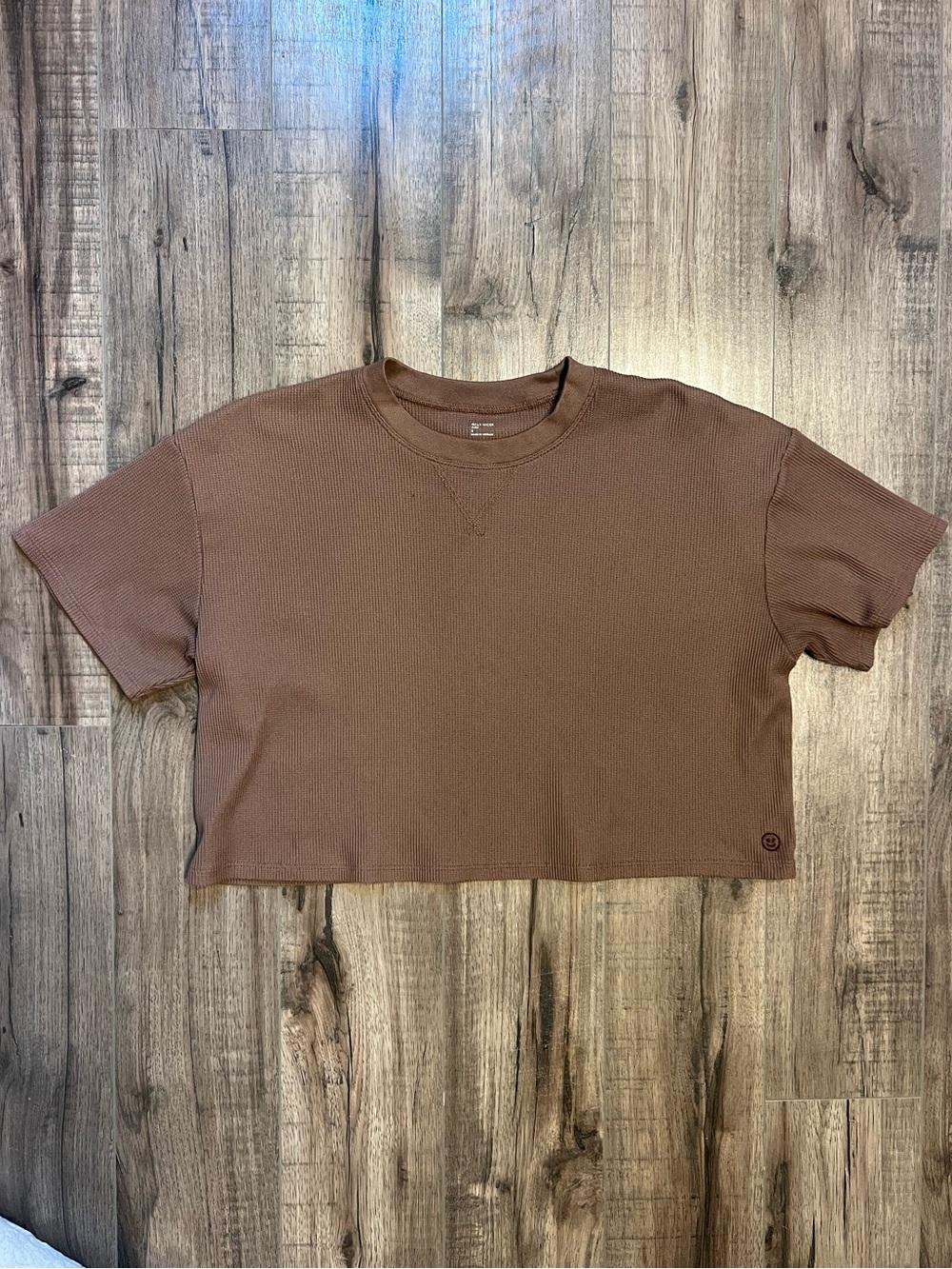 Gilly Hicks Waffle Crop Sleep Shirt